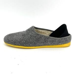 Mahabis 100% wool lined classic gray slip on slippers 42 - Women's 11.5‎ Men's 9